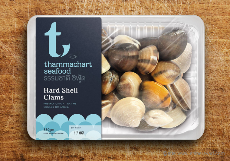 THAMMACHART 海鲜品牌logo设计与海产品包装设计-亘一包装设计公司